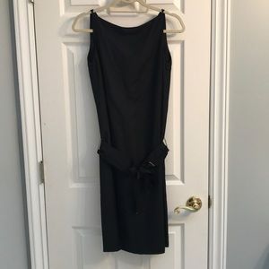 Gucci black belted shift dress